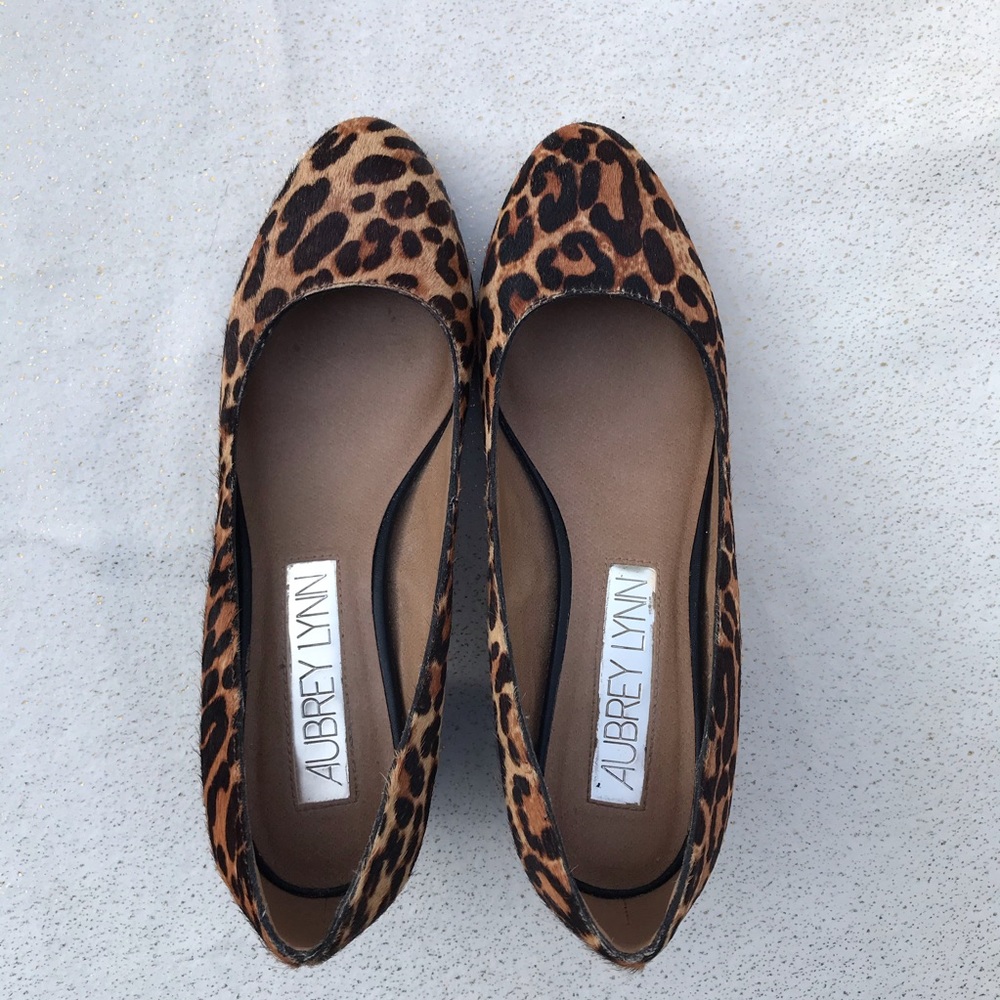 Aubrey Lynn Leopard Calf Hair Pump Heels Size 6.5 - Picture 4 of 12
